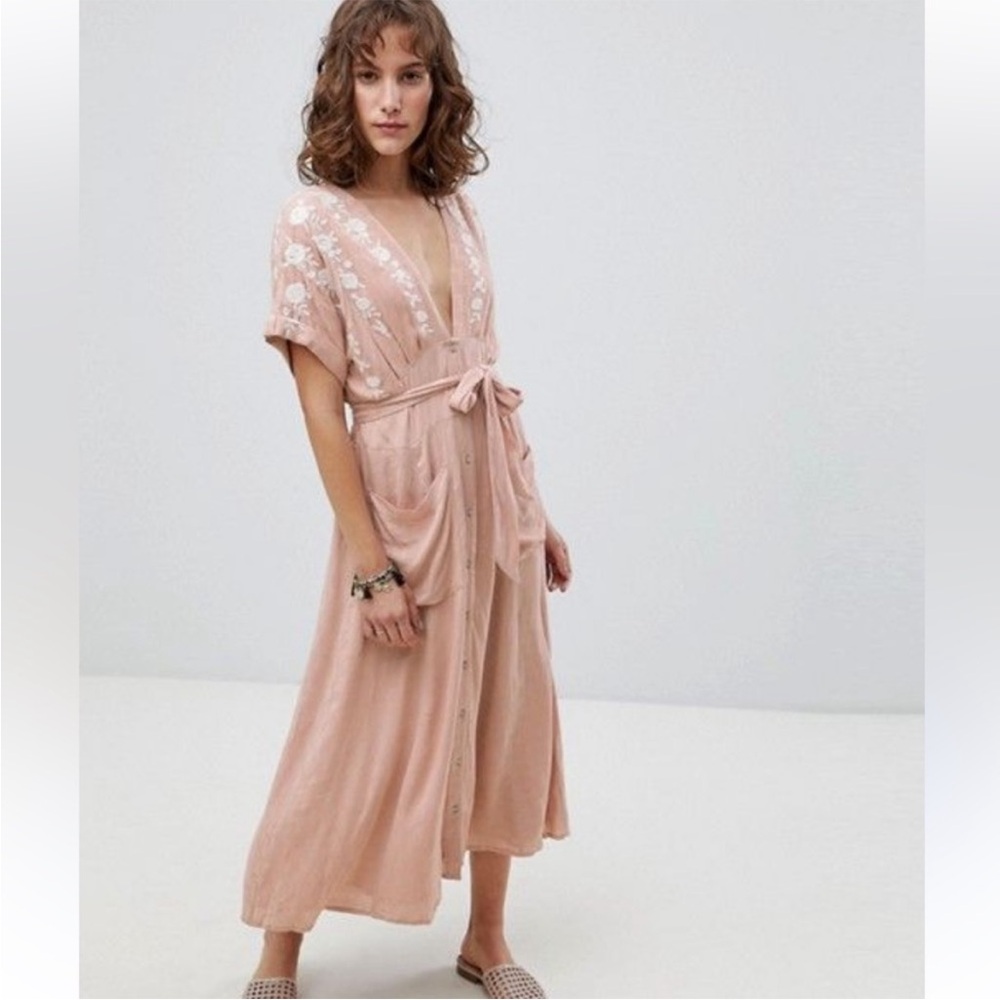 Free People Love to Love Embroidered Dress